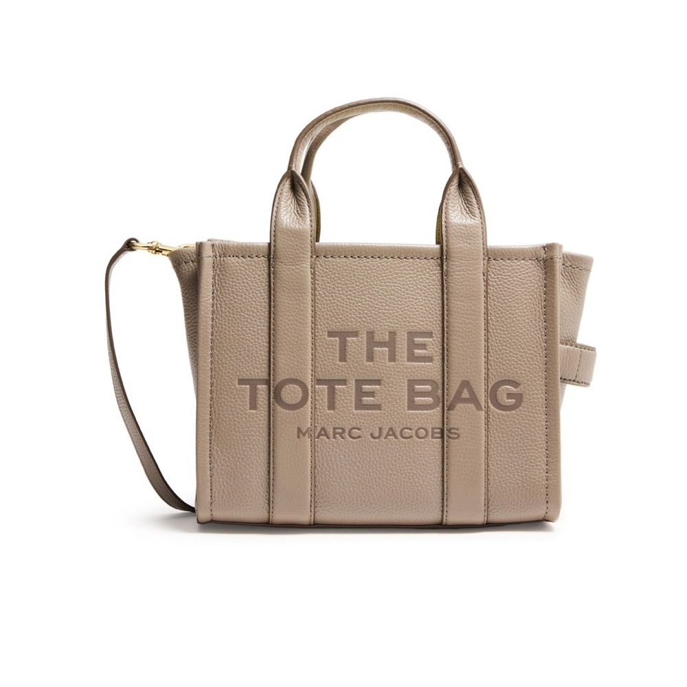 Marc Jacobs The Leather Small Tote Bag / Beige The Tote Bag